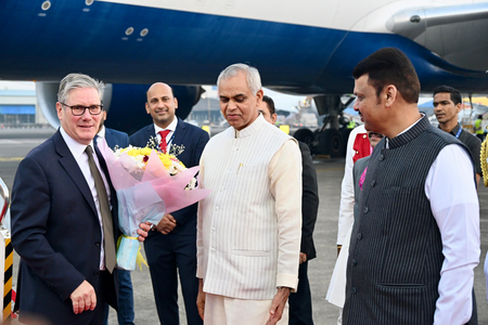 UK PM Keir Starmer Arrives in Mumbai for First Official Visit