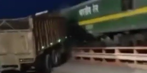 Narrow Escape for Passengers as Train Collides with Truck in Bengal's Farakka