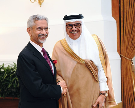 EAM Jaishankar Welcomes Bahrain's Foreign Minister in New Delhi for 5TH India-Bahrain High Joint Commission