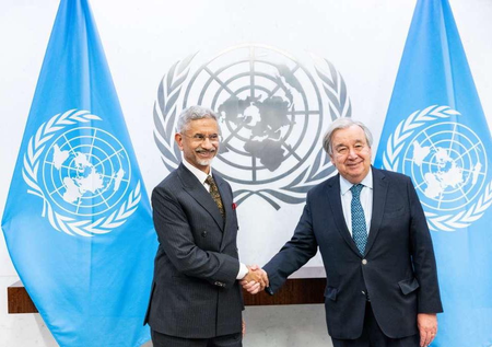 EAM Jaishankar Meets UN Chief Guterres, Thanks Him for Supporting India's Growth
