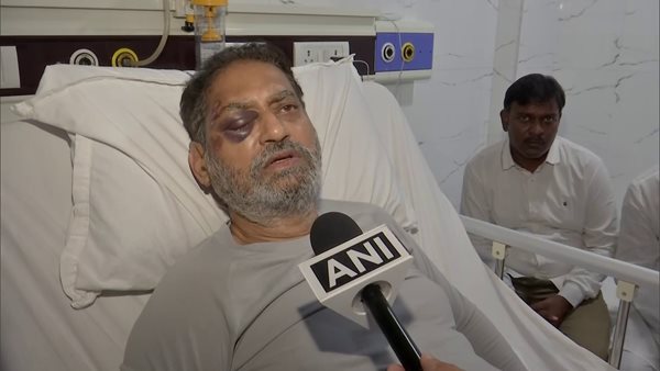 Pushed by cops, Maha Congress' Dr. Nitin Raut hurt in Bharat Jodo Yatra