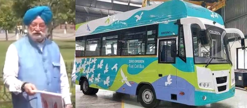 Hardeep Puri Launches Hydrogen Fuel Cell Powered Bus, Says Domestic Demand to Increase by 4 Times