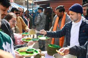 Rahul Offers Prayers to Adi Shankaracharya, Serves Food at Langar in Kedarnath on Day 2 of His Visit