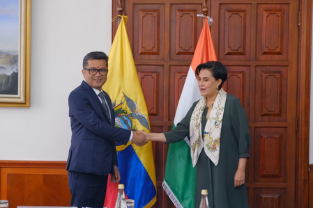 MoS Margherita Meets Foreign Minister of Ecuador, Discusses Strengthening Bilateral Ties