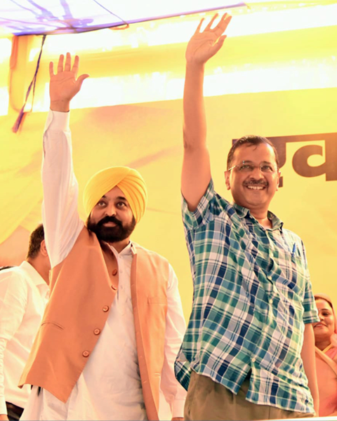 Kejriwal, Mann in Jaipur Today