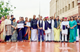 Oppn's protest march in Parliament complex over Jantar Mantar police action, Ram temple donation row