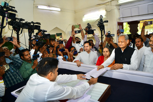 Raj Polls: CM Ashok Gehlot Files Nomination from Sardarpura Assembly Constituency