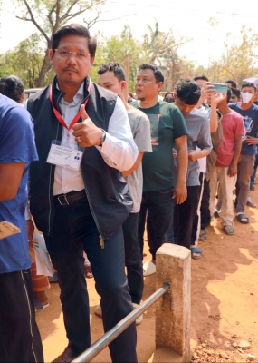 Voting in Meghalaya peaceful, turnout 77.57%: EC