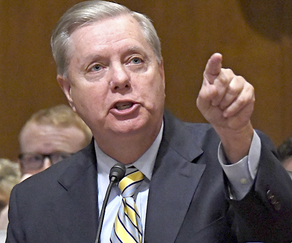 lindsey graham points during a senate committee hearing